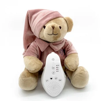Игрушка с белым и розовым шумом Drema BabyDou Мишка пудровый