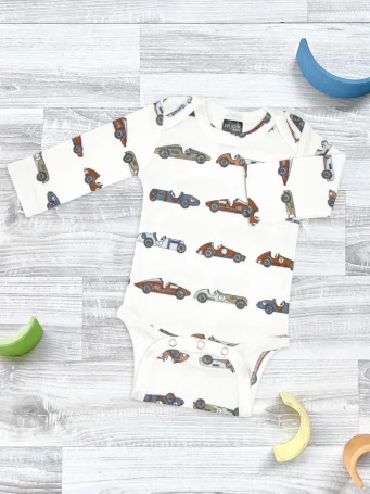 Боди Mjölk Retro Cars с длинным рукавом