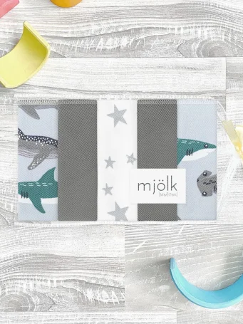 Набор платочков слюнявчиков Mjölk Акулы
