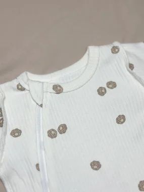 Комбинезон швы наружу на молнии RinaAmari Лапки, в рубчик