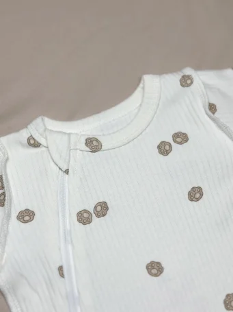 Комбинезон швы наружу на молнии RinaAmari Лапки, в рубчик