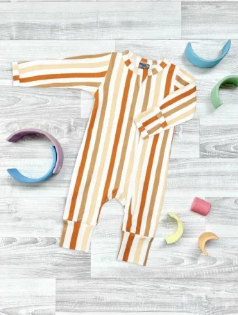 Комбинезон Mjölk Sleep and Play Полоска, на манжетах