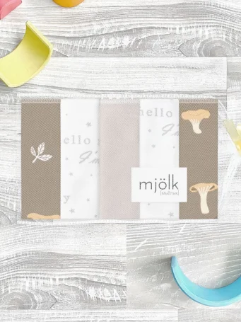 Набор платочков слюнявчиков Mjölk Грибочки