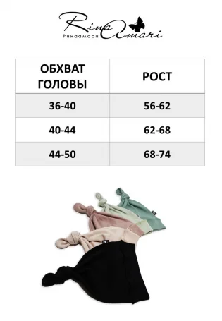 Чепчик Гномик Рубчик Тауп грей RinaAmari