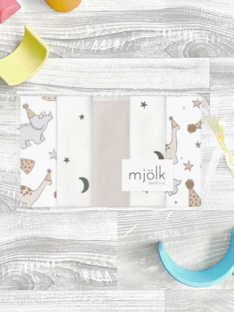 Набор платочков слюнявчиков Mjölk Карнавал 