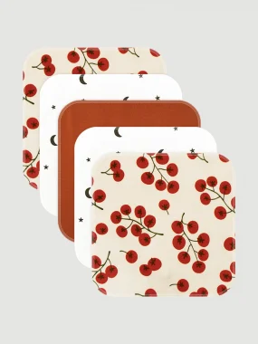 Набор платочков слюнявчиков Mjölk Cherry Tomatoes