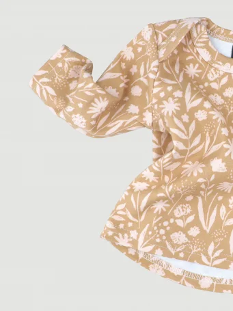 Футболка с длинным рукавом Mjölk Caramel Flowers