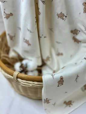 Пелёнка Утята, Экрю 85*130см RinaAmari 