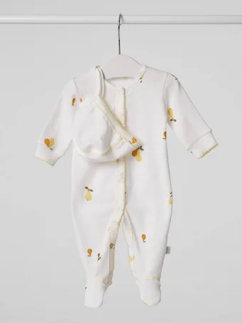 Комплект (Комбинезон ажур + чепчик), Сочная груша