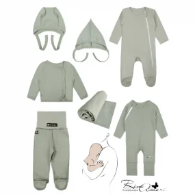 Комплект на выписку RinaAmari, 7 предметов, Шалфей