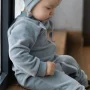 Велюровый комбинезон Mjölk Baby Blue, на манжетах