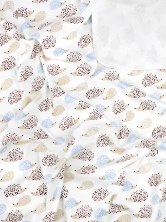 Сет из 2х пелёнок Mjölk Ёжики на экрю/Ночное небо