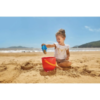 Игрушка для песка (море, песочница) - красное ведерко, синий совок