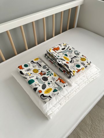 Комплект в кроватку Babyshowroom, 4 пр., "Зайцы"