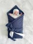 Демисезонный одеяло-конверт Babyshowroom, синий