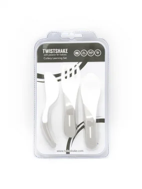 Набор приборов Twistshake (Learn Cutlery). Белый (White). Возраст 6+m.