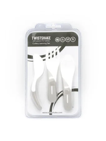 Набор приборов Twistshake (Learn Cutlery). Белый (White). Возраст 6+m.