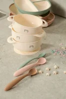 Набор посуды для детей - миска и ложка CONFETTI (mint)