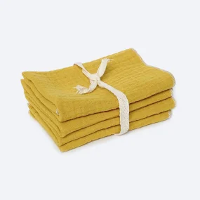 Сет из 4х муслиновых салфеток Mjölk Mustard
