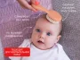 Щеточка детская расческа с натуральной щетиной с расческой-гребешком ROXY-KIDS, цвет Персиковый