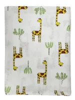 Муслиновая пеленка 100х130 Жирафики