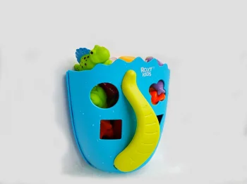 Органайзер детский ковш для ванной для игрушек и для купания DINO от ROXY-KIDS, цвет синий/салатовый