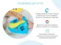 Органайзер детский ковш для ванной для игрушек и для купания DINO от ROXY-KIDS, цвет синий/салатовый