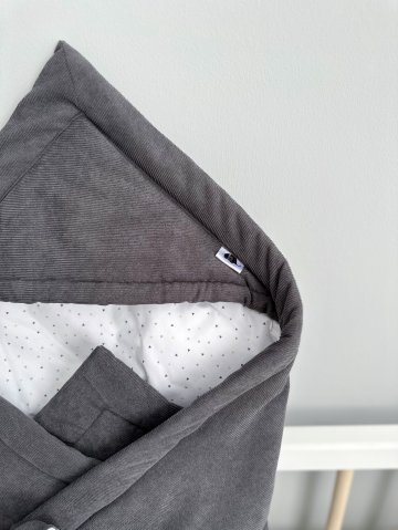 Демисезонный одеяло-конверт Babyshowroom, графит