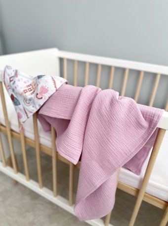 Муслиновое полотенце Babyshowroom, 100х100 см., Принцессы/розовый