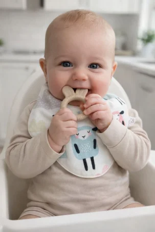 Непромокаемый слюнявчик-нагрудник на кнопках RinaAmari фланель в ассортименте