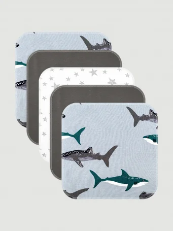 Набор платочков слюнявчиков Mjölk Акулы