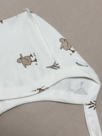 Чепчик швы наружу RinaAmari Утята, Экрю