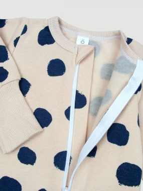 Утеплённый комбинезон с открытой ножкой Mjölk Sleep and Play Горошки