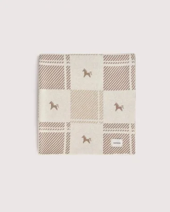 Плед детский Лошадки, Кремовый