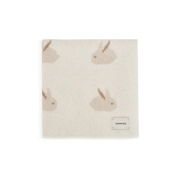 Вязаный детский плед Animal Rabbits Кремовый