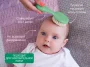 Щеточка детская расческа с натуральной щетиной с расческой-гребешком ROXY-KIDS, цвет Мятный