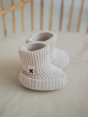 Пинетки вязаные из хлопка, Топлёное молоко