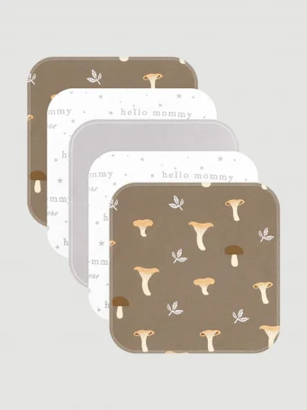 Набор платочков слюнявчиков Mjölk Грибочки