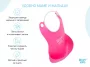 Слюнявчик детский нагрудник для кормления ROXY-KIDS мягкий с кармашком и застежкой, цвет розовый