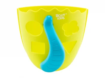 Органайзер детский ковш для ванной для игрушек и для купания DINO от ROXY-KIDS, цвет зеленый
