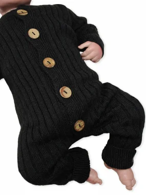 Комбинезон вязаный на пуговицах RinaAmari Черный