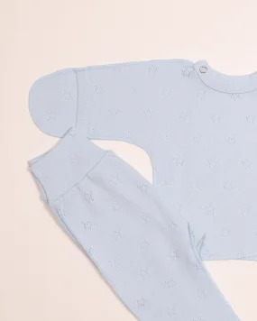 Распашонка + ползунки Ажур, Голубой