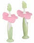 Щетки детские зубные массажер прорезыватель для десен FLOWER от ROXY-KIDS, 2 шт, салатовый