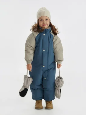 Зимний комбинезон Leokid Color Block “Salt Blue”