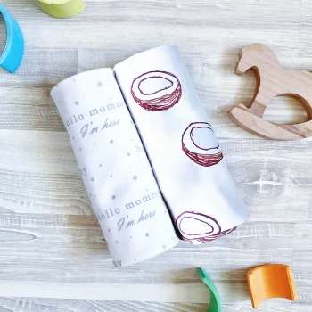 Сет из 2х пелёнок Mjölk Кокосы/Hello mommy