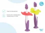Щетки детские зубные массажер прорезыватель для десен FLOWER от ROXY-KIDS, 2 шт, фиолетовый