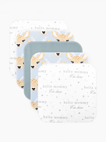 Набор платочков слюнявчиков Mjölk Оленята NEW