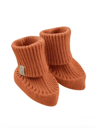 Вязаные пинетки Lite кирпичные