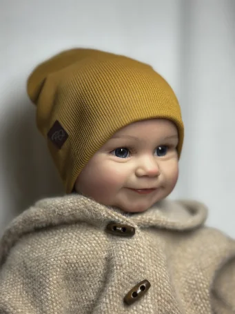 Шапочка двухслойная RinaAmari, Горчица