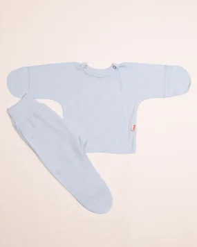 Распашонка + ползунки Ажур, Голубой